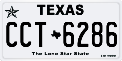 TX license plate CCT6286