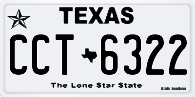 TX license plate CCT6322