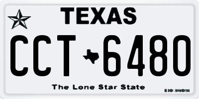 TX license plate CCT6480