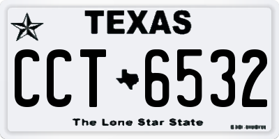 TX license plate CCT6532