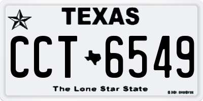 TX license plate CCT6549
