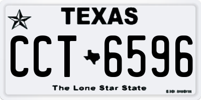TX license plate CCT6596