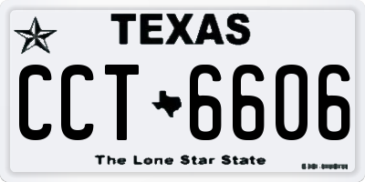 TX license plate CCT6606