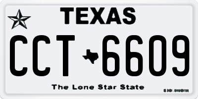 TX license plate CCT6609