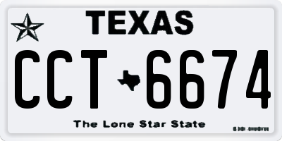 TX license plate CCT6674
