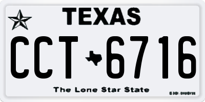 TX license plate CCT6716
