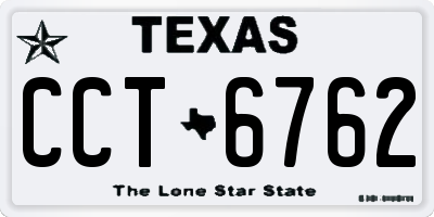 TX license plate CCT6762