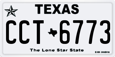 TX license plate CCT6773