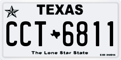 TX license plate CCT6811