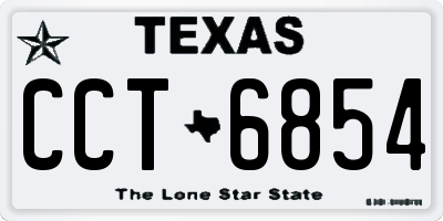 TX license plate CCT6854