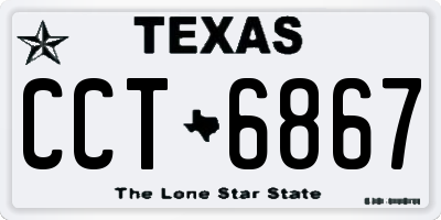 TX license plate CCT6867