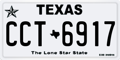 TX license plate CCT6917
