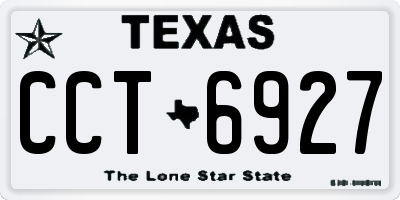 TX license plate CCT6927