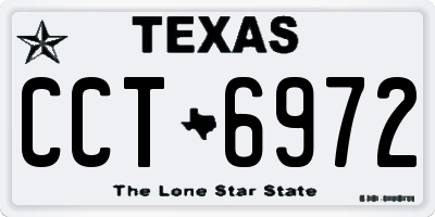 TX license plate CCT6972