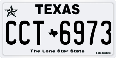 TX license plate CCT6973