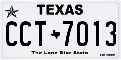 TX license plate CCT7013