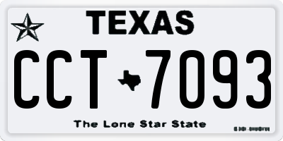 TX license plate CCT7093