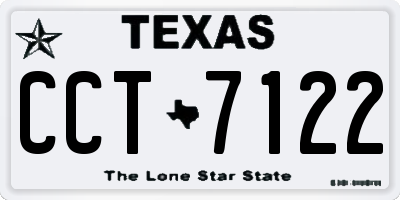 TX license plate CCT7122