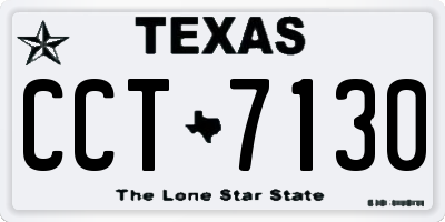 TX license plate CCT7130