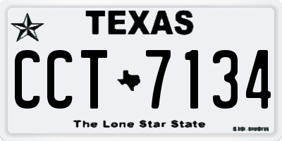 TX license plate CCT7134