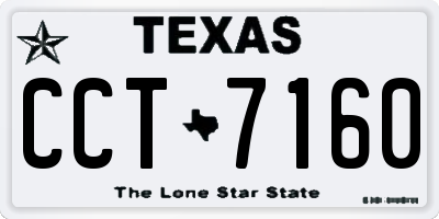 TX license plate CCT7160