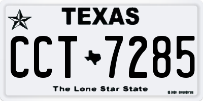 TX license plate CCT7285