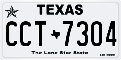 TX license plate CCT7304