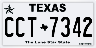 TX license plate CCT7342