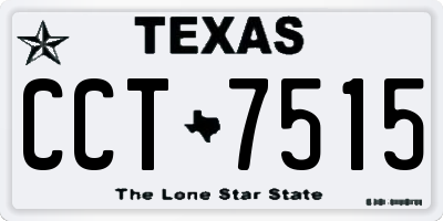 TX license plate CCT7515