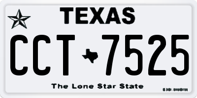 TX license plate CCT7525