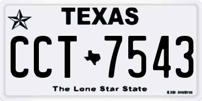 TX license plate CCT7543