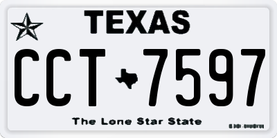 TX license plate CCT7597
