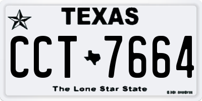 TX license plate CCT7664