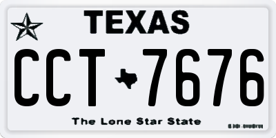 TX license plate CCT7676