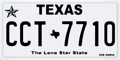 TX license plate CCT7710