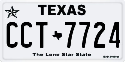 TX license plate CCT7724