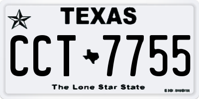 TX license plate CCT7755