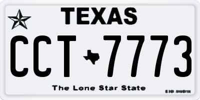 TX license plate CCT7773