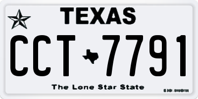 TX license plate CCT7791
