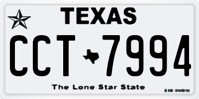 TX license plate CCT7994