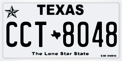 TX license plate CCT8048