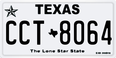 TX license plate CCT8064