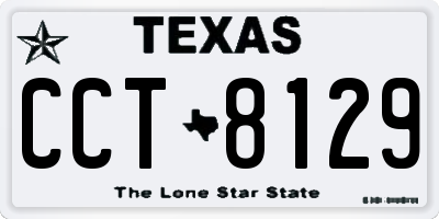 TX license plate CCT8129