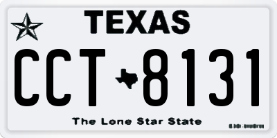 TX license plate CCT8131