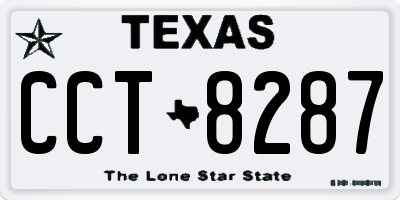 TX license plate CCT8287