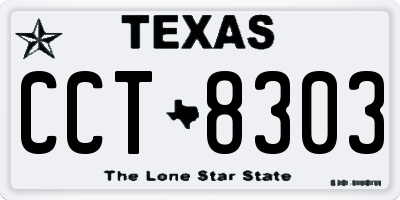 TX license plate CCT8303