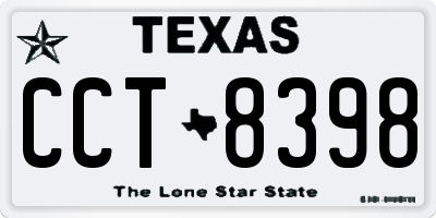 TX license plate CCT8398