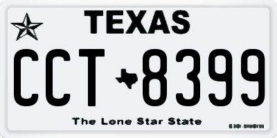 TX license plate CCT8399