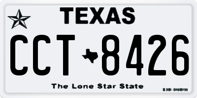 TX license plate CCT8426