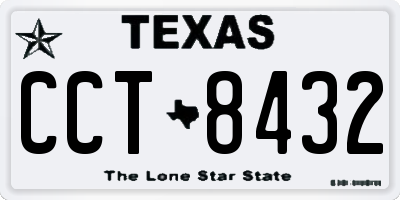 TX license plate CCT8432